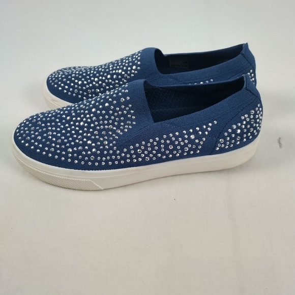 SKECHERS WOMENS SIZE 8.5 POPPY STUDDED AFFAIR SNEAKER CASUAL COMFORT SLIP ON - Picture 3 of 11